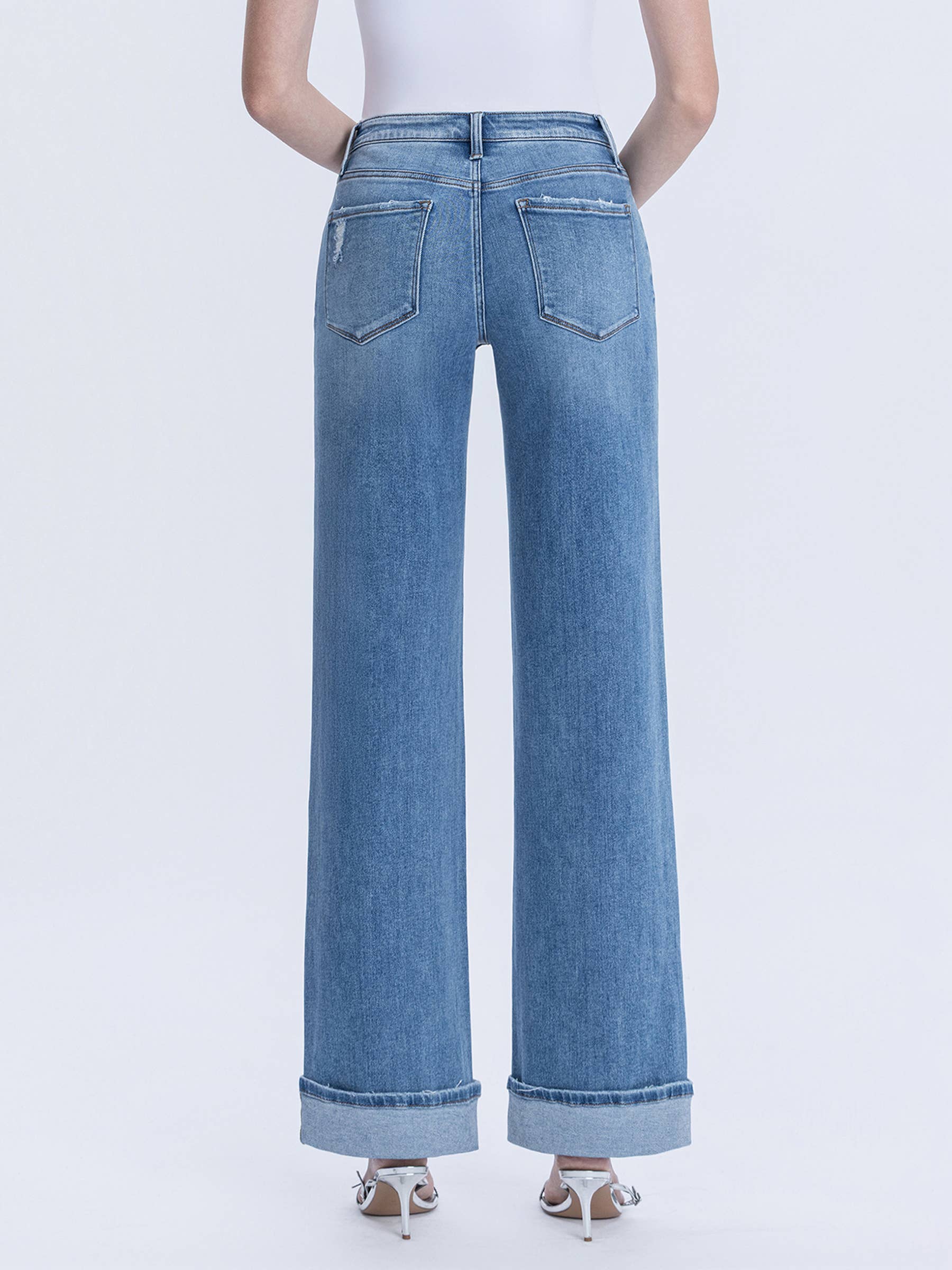 Westbury Cuffed Wide Jean - Vervet