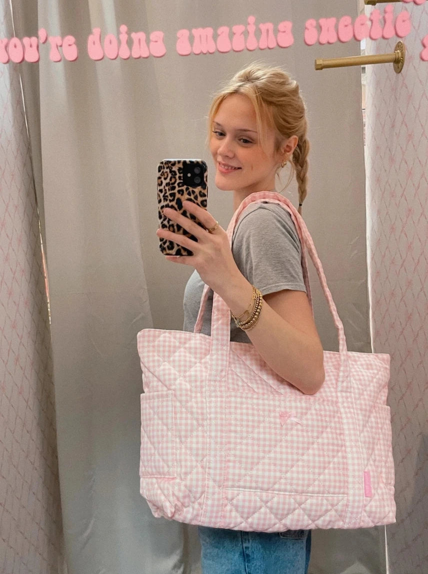 Gingham Tote Bag