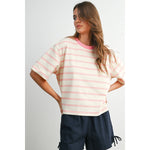 Load image into Gallery viewer, Magnolia Tee - Ivory / Pink
