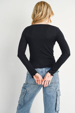 Load image into Gallery viewer, Cara Knit Top - Black
