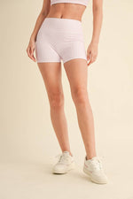 Load image into Gallery viewer, Blush Gingham Biker Short

