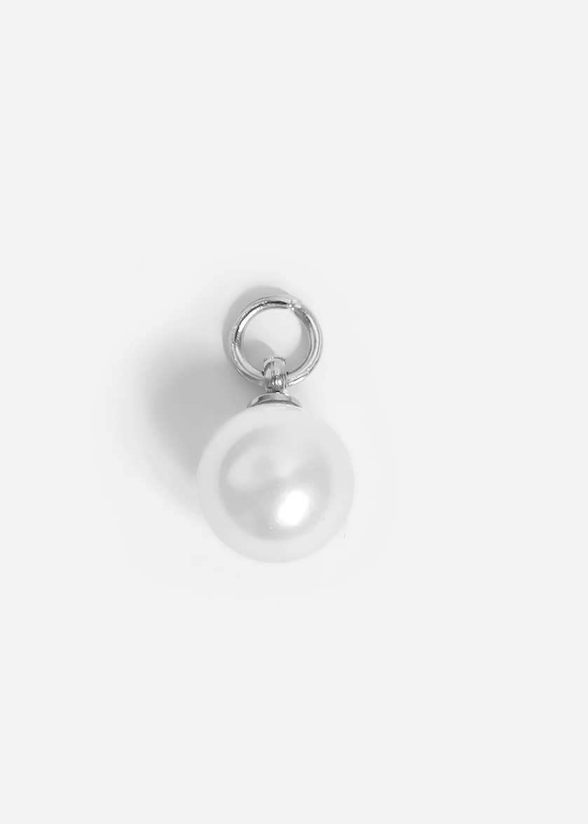 Silver Pearl Charm