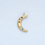 Load image into Gallery viewer, Rainbow Crescent Moon Charm
