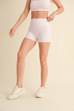 Load image into Gallery viewer, Blush Gingham Biker Short

