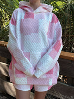 Load image into Gallery viewer, Margo Quilted Patchwork Hoodie -Sunkissed Coconut
