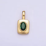 Load image into Gallery viewer, Emerald Oval Charm
