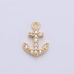Load image into Gallery viewer, Sparkle Anchor Charm
