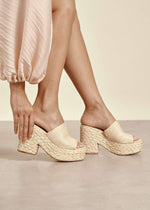 Load image into Gallery viewer, Ashlyn Rattan Platform Sandal
