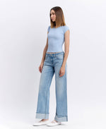 Load image into Gallery viewer, London Low Rise Cuffed Baggy Denim - Vervet
