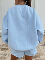 Load image into Gallery viewer, Baby Blue Dot Sweatshirt: Sunkissed Coconut
