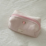 Load image into Gallery viewer, Pointelle Pink Cosmetic Bag
