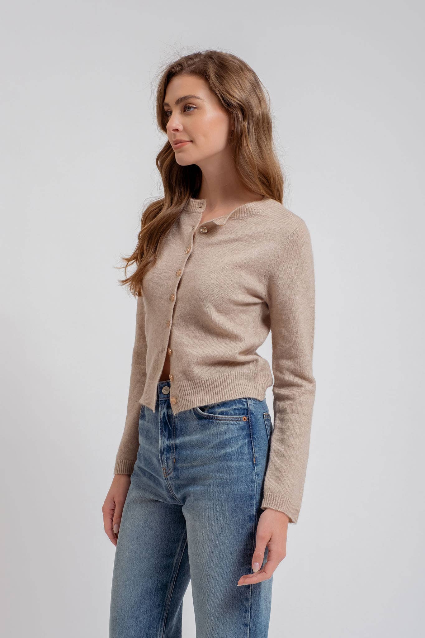 Beck Cardigan - Taupe