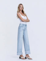 Load image into Gallery viewer, Streamlined Cuffed Baggy Wide Jean - Vervet
