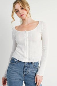 Cara Knit Top - Ivory