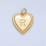 Load image into Gallery viewer, Initial Sunburst Heart Charm
