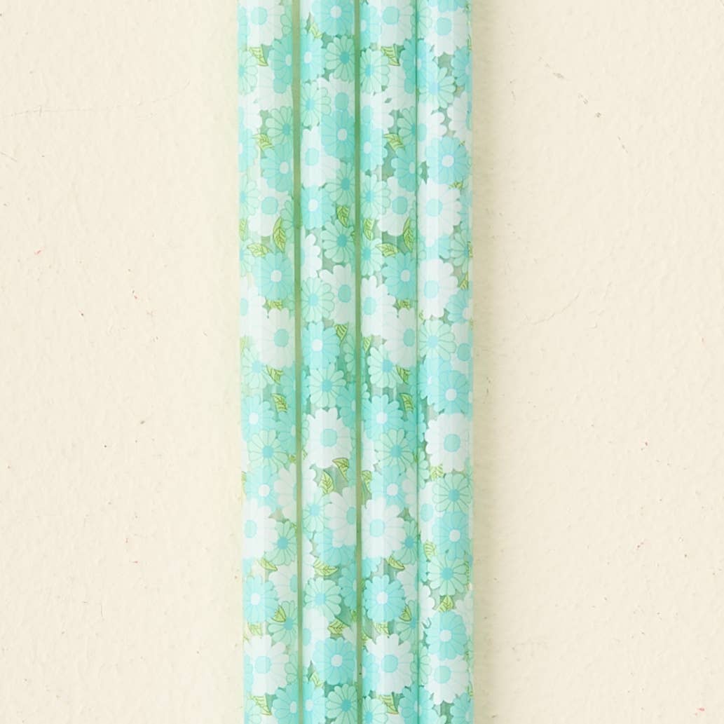 40 oz Tumbler Straw Set-Daisy Craze Aqua