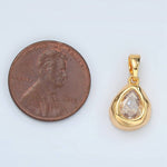 Load image into Gallery viewer, Teardrop Bezel Charm - Gold
