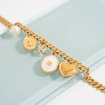 Load image into Gallery viewer, Pearly Seashell Charm - Gold
