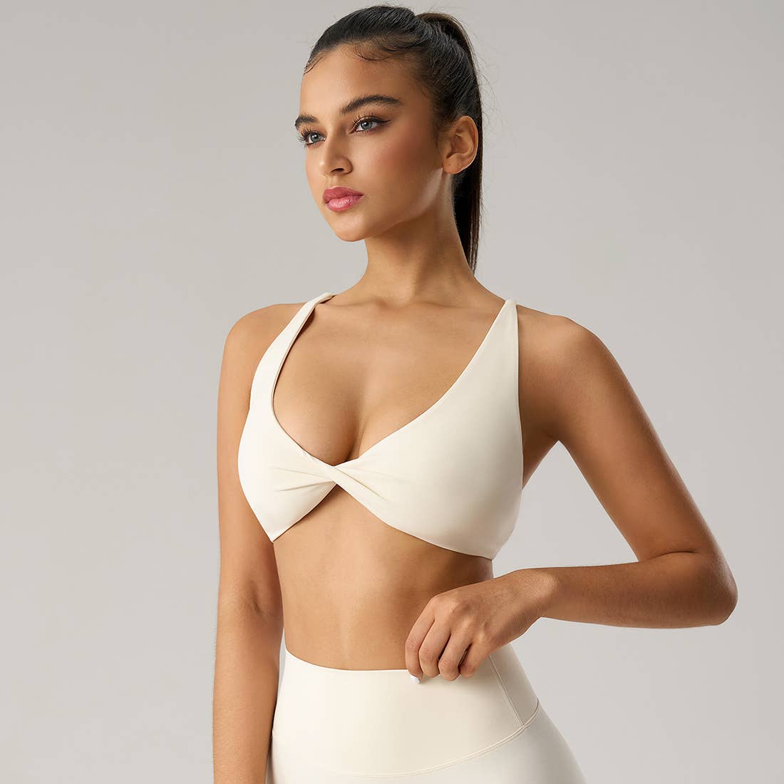 Prue Sports Bra Ivory