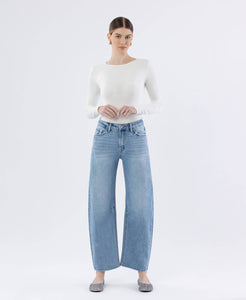 High Rise Barrel Jean - Charm - Vervet