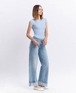 Load image into Gallery viewer, London Low Rise Cuffed Baggy Denim - Vervet
