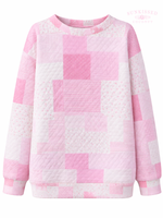 Load image into Gallery viewer, Margo Quilted Patchwork Crewneck Sweatshirt: Sunkissed Coconut
