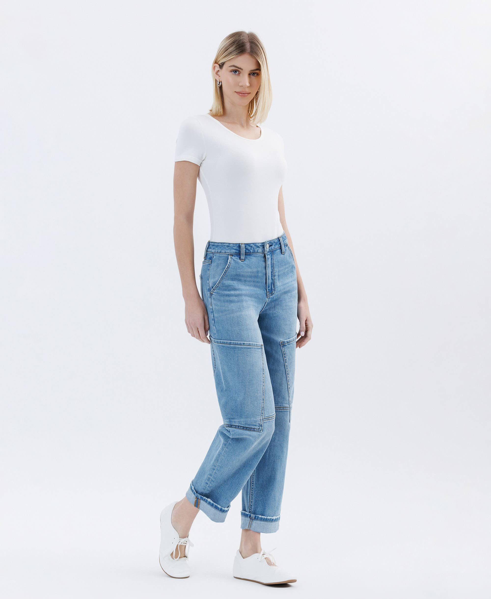 Augustine Utility Barrel Jean - Vervet