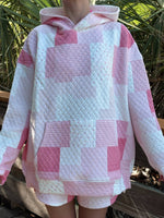 Load image into Gallery viewer, Margo Quilted Patchwork Hoodie -Sunkissed Coconut
