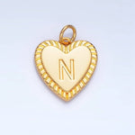 Load image into Gallery viewer, Initial Sunburst Heart Charm
