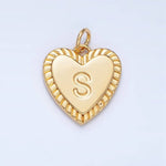 Load image into Gallery viewer, Initial Sunburst Heart Charm
