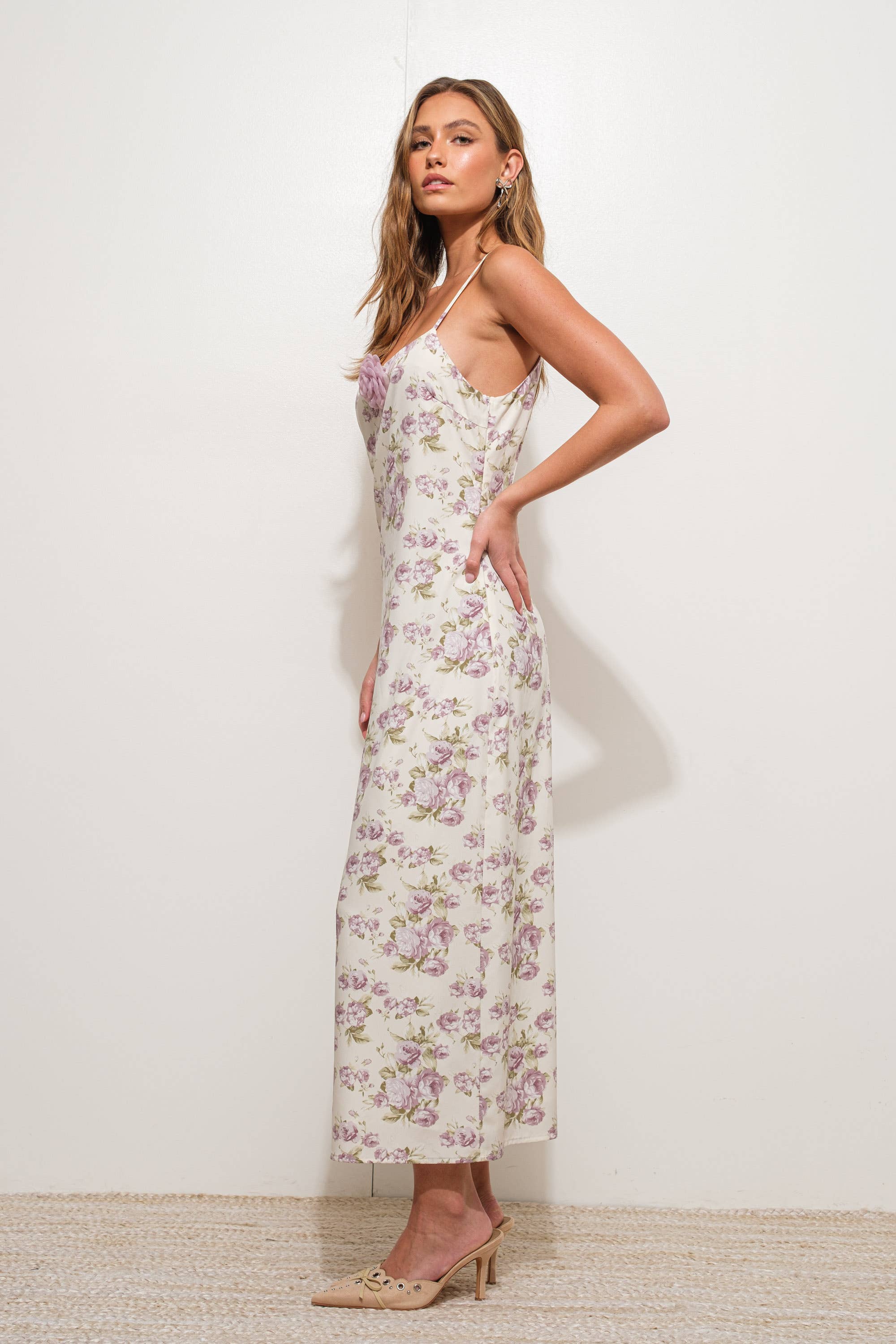 Rosette Maxi Dress