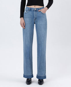 Cuffed Baggy Wide Leg - Medium Dark - Vervet