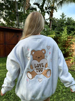 Load image into Gallery viewer, Teddy Bear Embroider Sweatshirt
