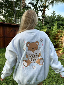 Teddy Bear Embroider Sweatshirt