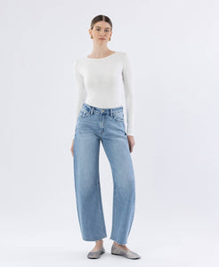 High Rise Barrel Jean - Charm - Vervet