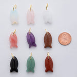 Load image into Gallery viewer, Gemstone Fish Charm
