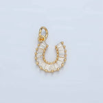 Load image into Gallery viewer, Baguette Horseshoe Charm
