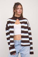Load image into Gallery viewer, Lorelei Cardi: Brown Multi
