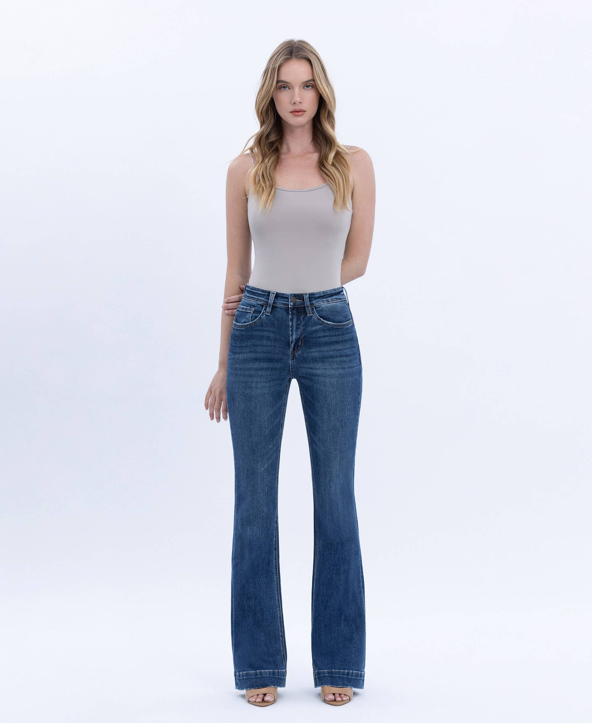 High Rise Trouser Bootcut Jean - Vervet