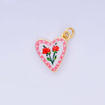 Load image into Gallery viewer, Rose &amp; Cherry Heart Charms
