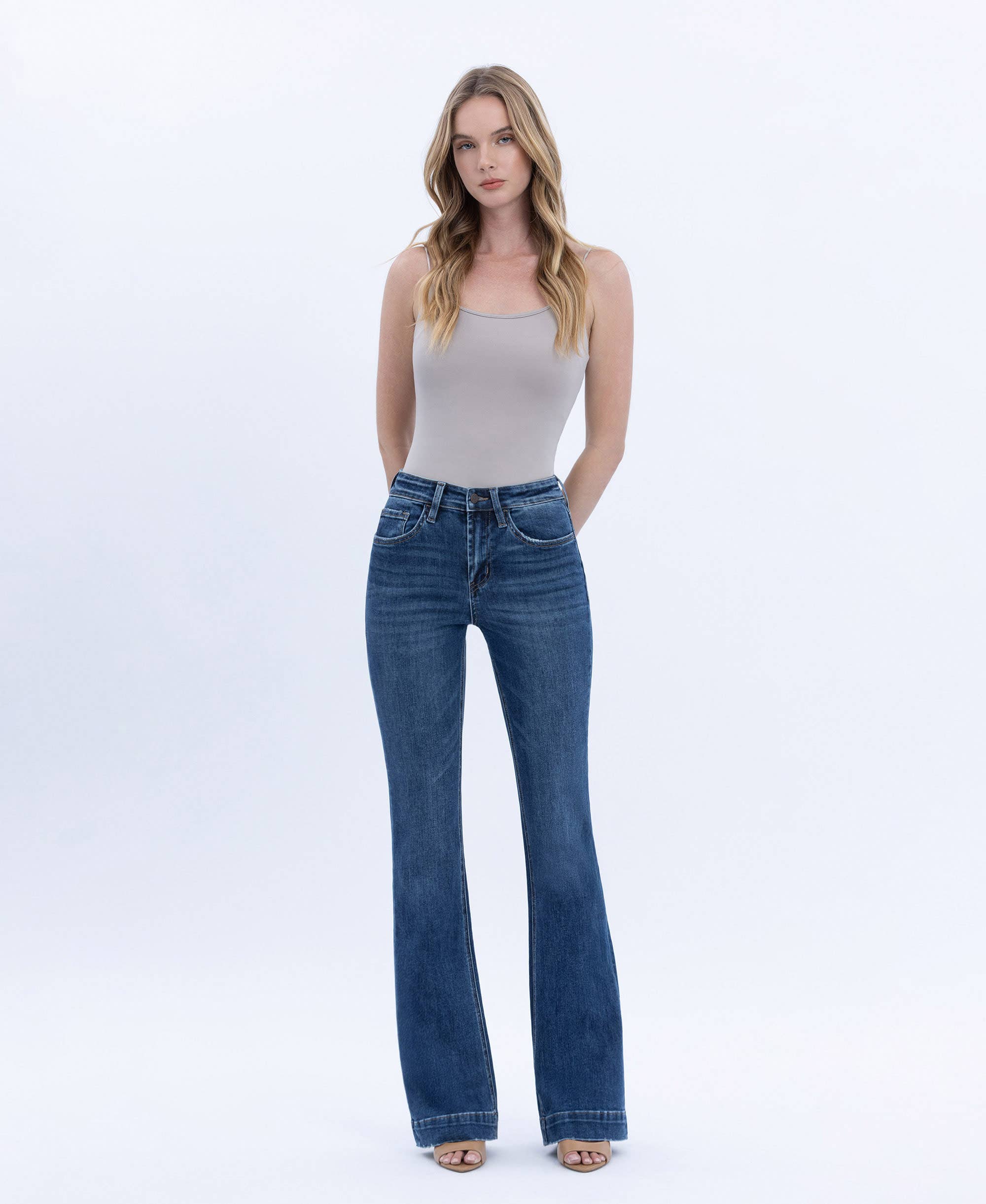 High Rise Trouser Bootcut Jean - Vervet