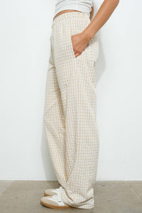 Gingham Pant - Oatmeal