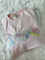 Load image into Gallery viewer, Garden Embroidered Tee: Sunkissed Coconut
