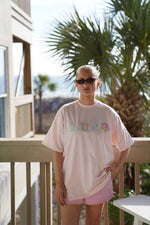Load image into Gallery viewer, Garden Embroidered Tee: Sunkissed Coconut
