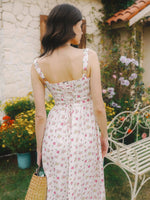 Load image into Gallery viewer, Cottage Charm Floral Midi Sundress
