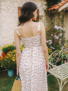 Cottage Charm Floral Midi Sundress