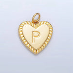 Load image into Gallery viewer, Initial Sunburst Heart Charm
