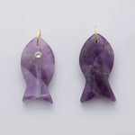 Load image into Gallery viewer, Amethyst Fish Charm
