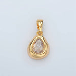 Load image into Gallery viewer, Teardrop Bezel Charm - Gold
