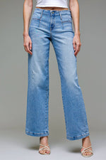 Load image into Gallery viewer, Logan Mid Rise Dad Jeans: Hidden Jeans
